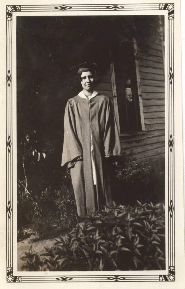 b1-35 Mabelle Dawson jr college graduation 1929